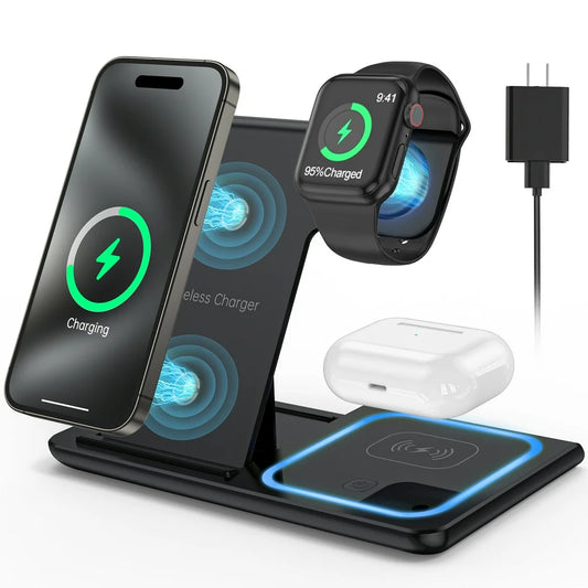 3 in 1 Wireless Charger, for Apple Iphone, Apple Watch and Airpods.